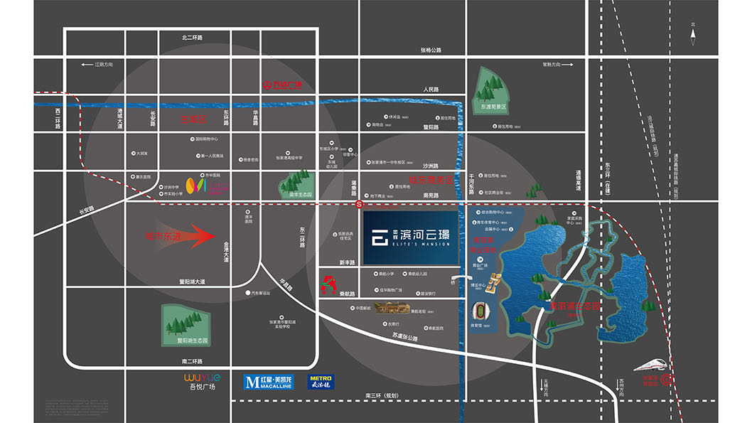 滨河云璟交通图-小柯网