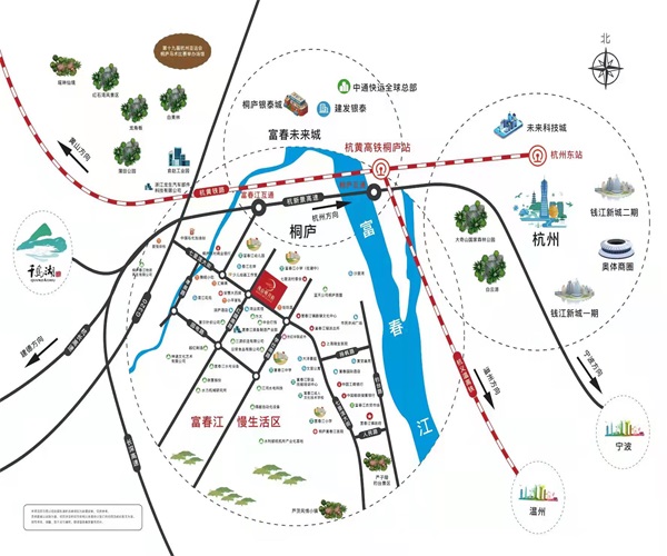 浅山明月府交通图-小柯网