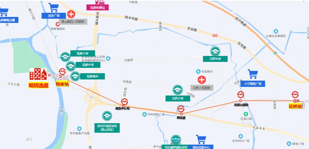 明玥逸庭交通图-小柯网