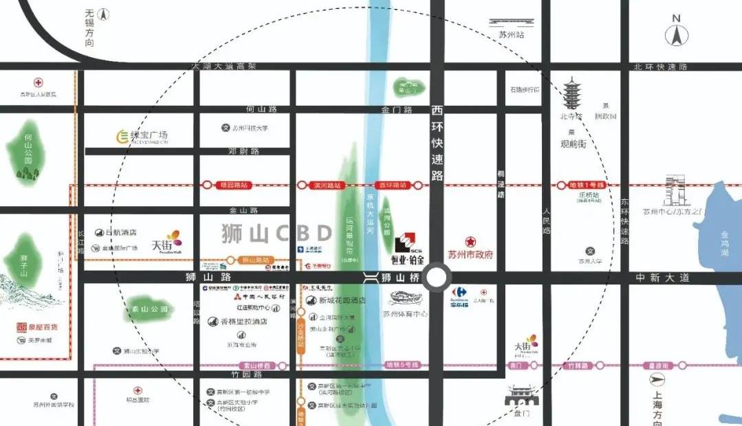 姑苏恒业铂金大厦交通图-小柯网