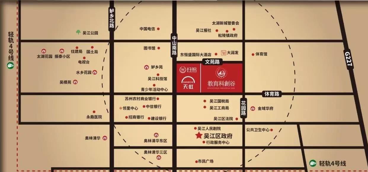 吴江天虹商业中心交通图-小柯网