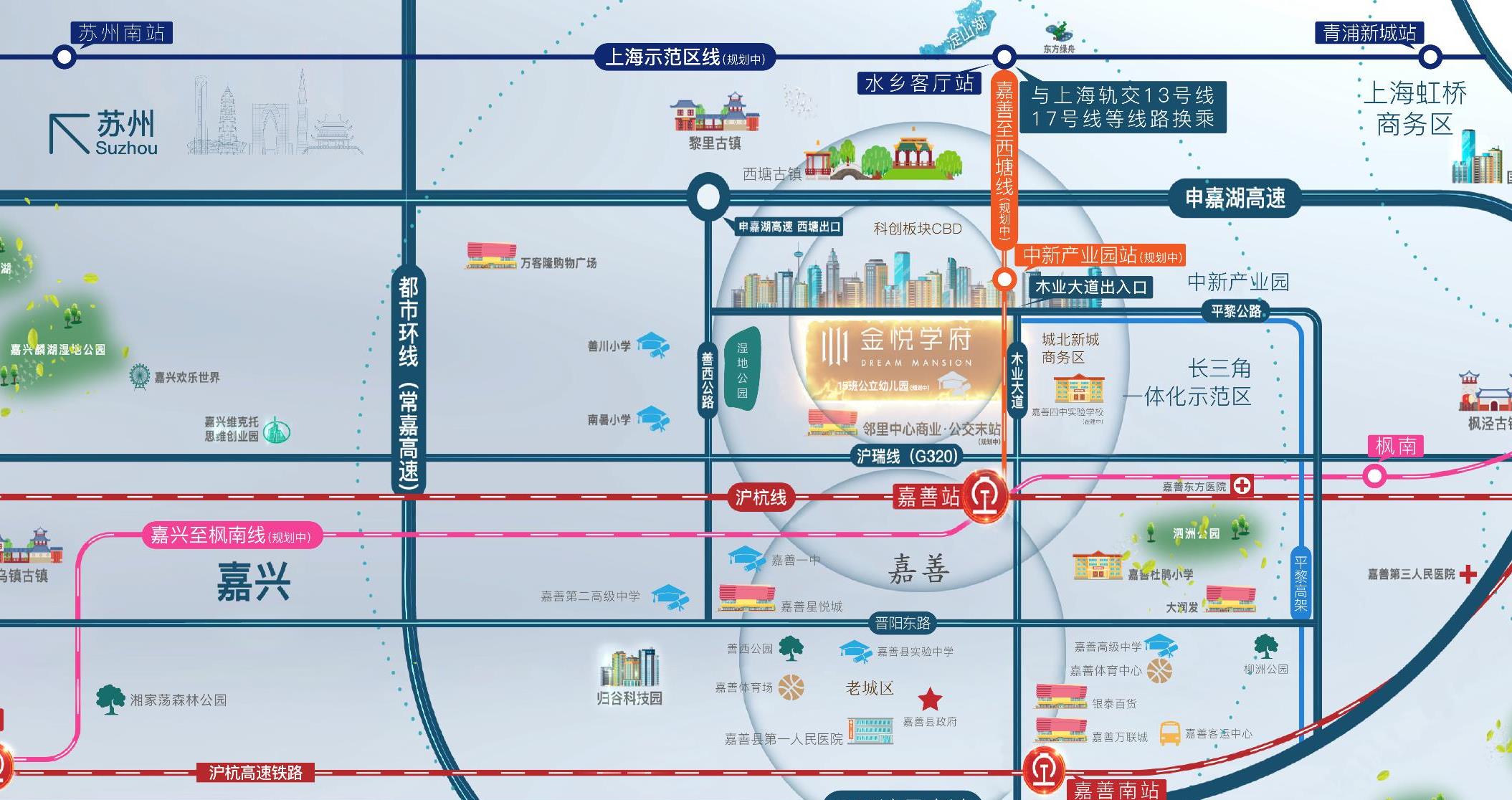 金地金悦学府交通图-小柯网