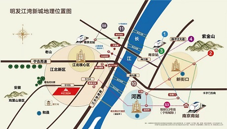 和明发江湾新城交通图-小柯网