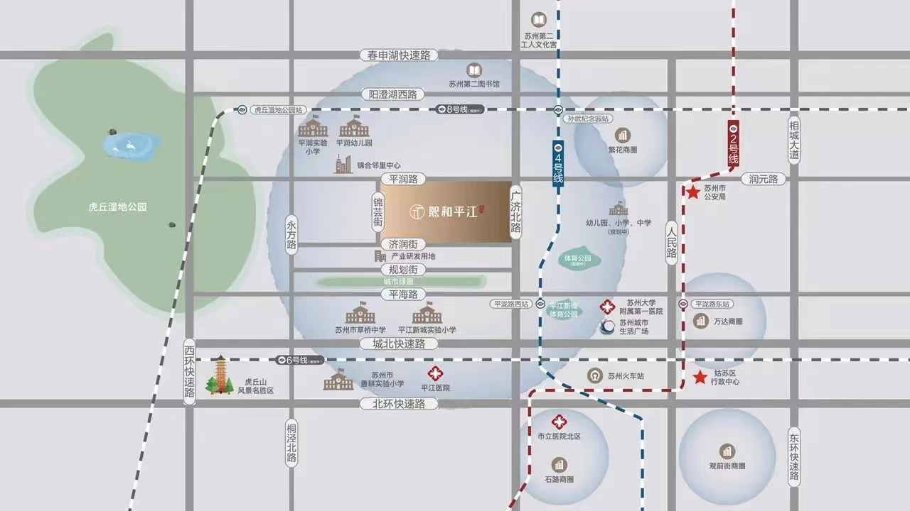 熙和平江交通图-小柯网