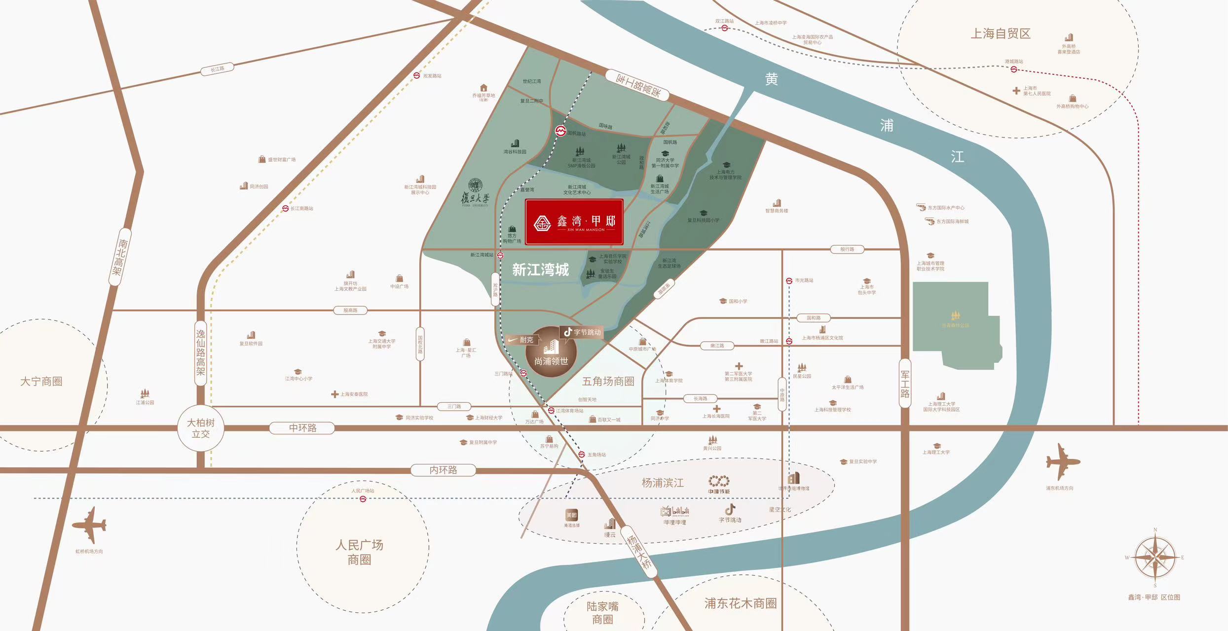 鑫湾甲邸交通图-小柯网