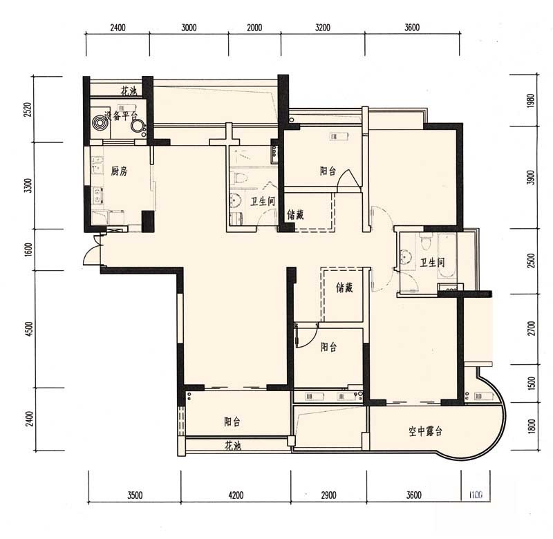 绿都湖滨花园户型