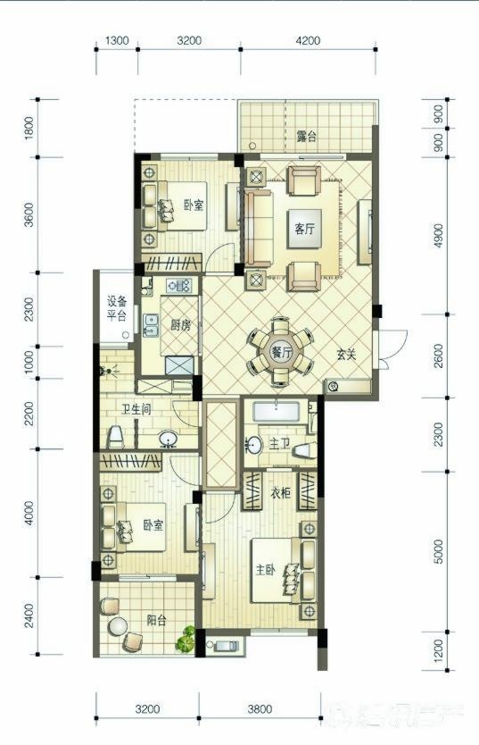 坤和.西溪里熙园5号楼户型户型图