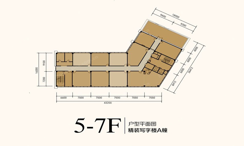 合诚之江商务中心户型,5-7F