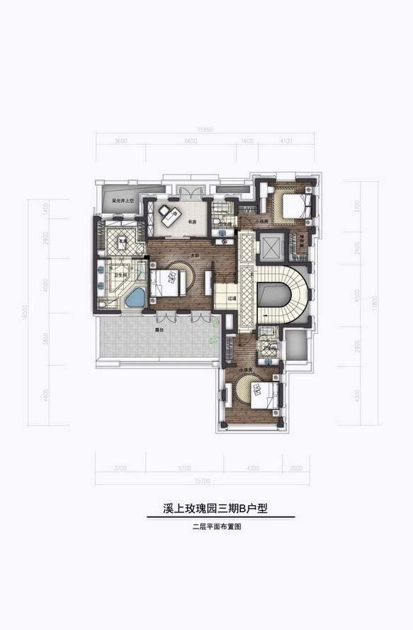 溪上玫瑰园户型,楼盘B户型二层