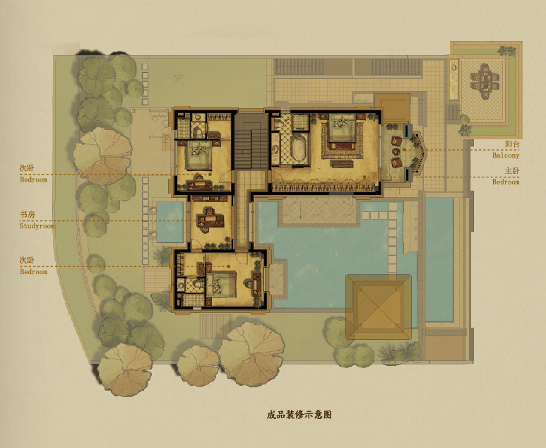 万科公望E户型二层户型图户型图