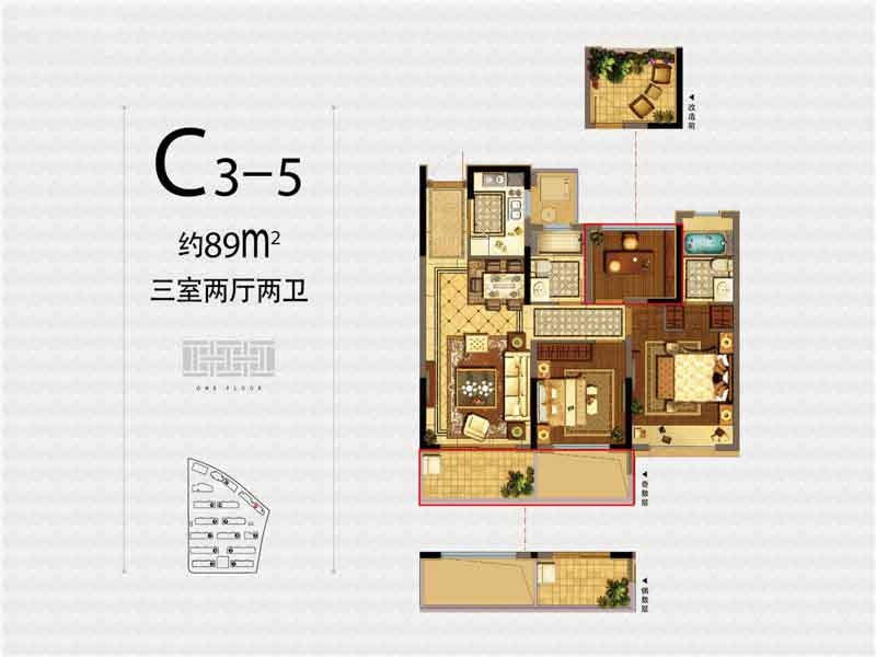 融信杭州公馆户型,C3-5