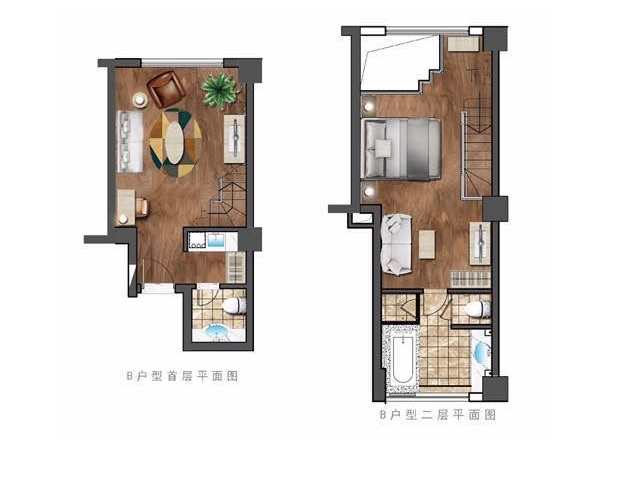 佳境天城天合公馆户型,B户型LOFT