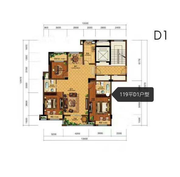 万基印象城户型,D1户型 