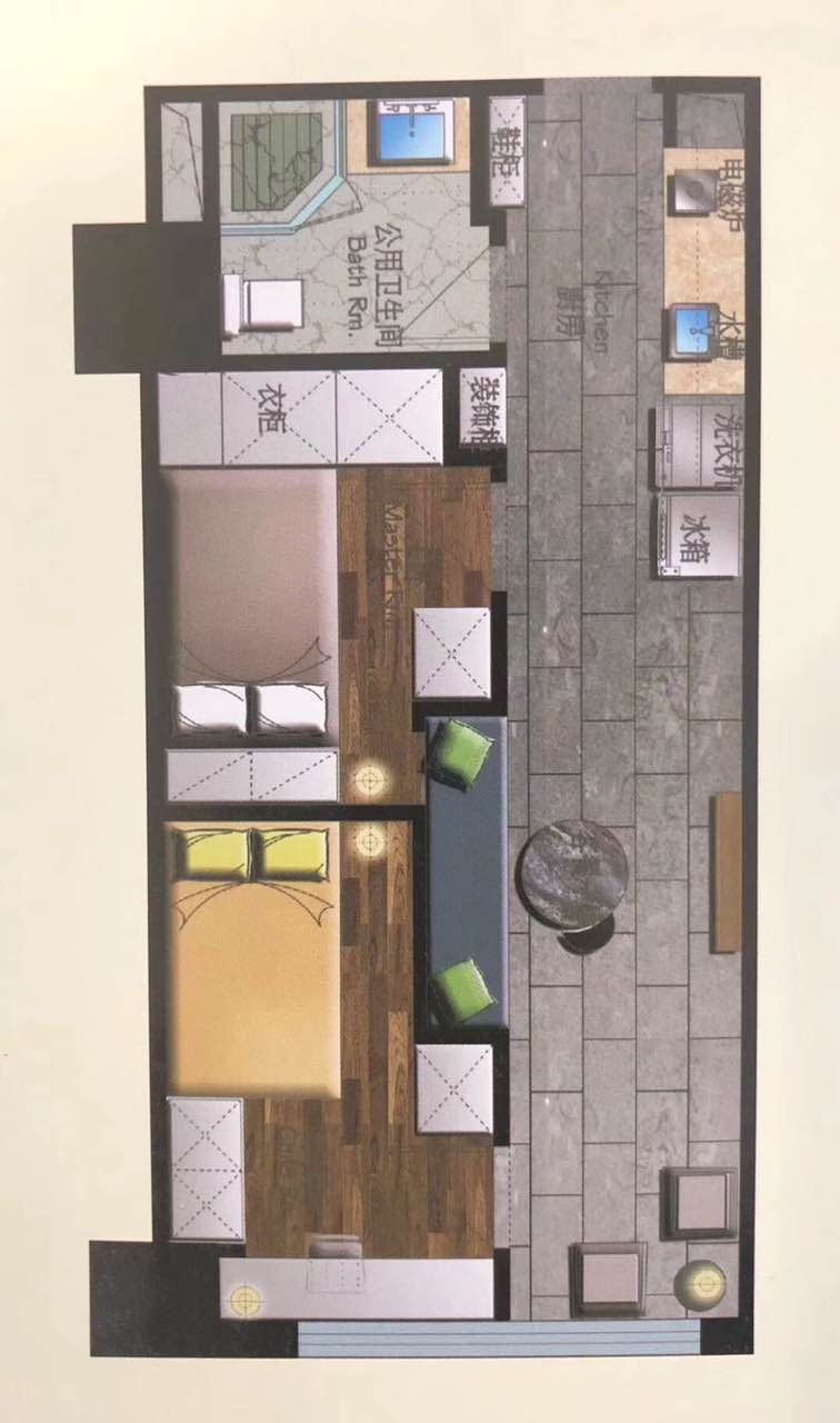 湖州水岸公馆户型,52方户型