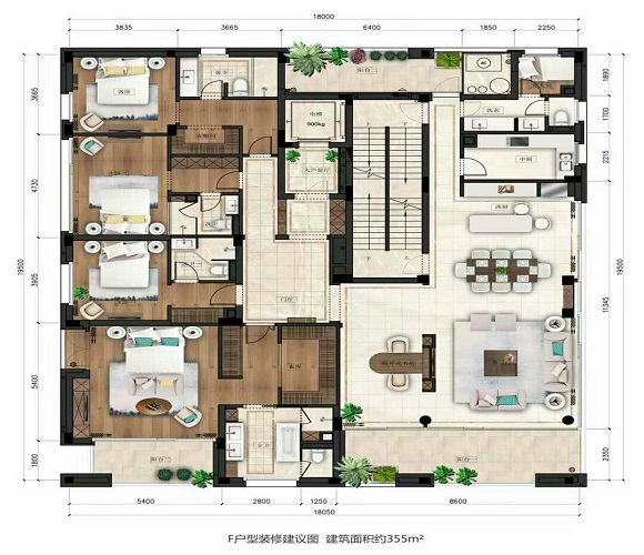 西溪十九府户型A户型图