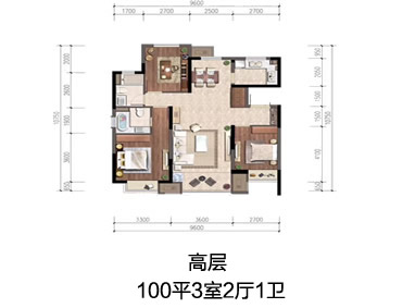 南浔石榴玉兰湾户型,A户型