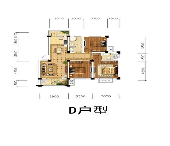 香溪茗苑户型,B户型