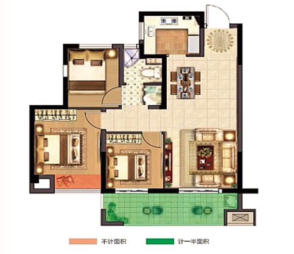 中南锦悦府户型,C户型