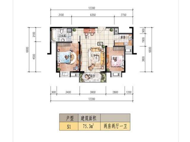 金水苑户型,住宅S1户型