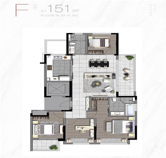 融信远洋厘望NEO1F户型图