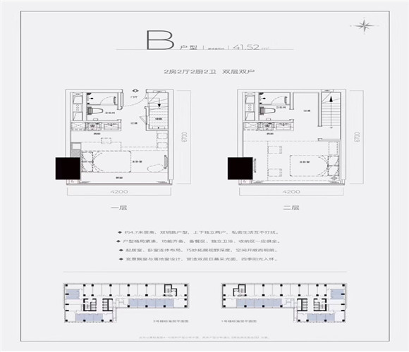 富力中心户型,B户型