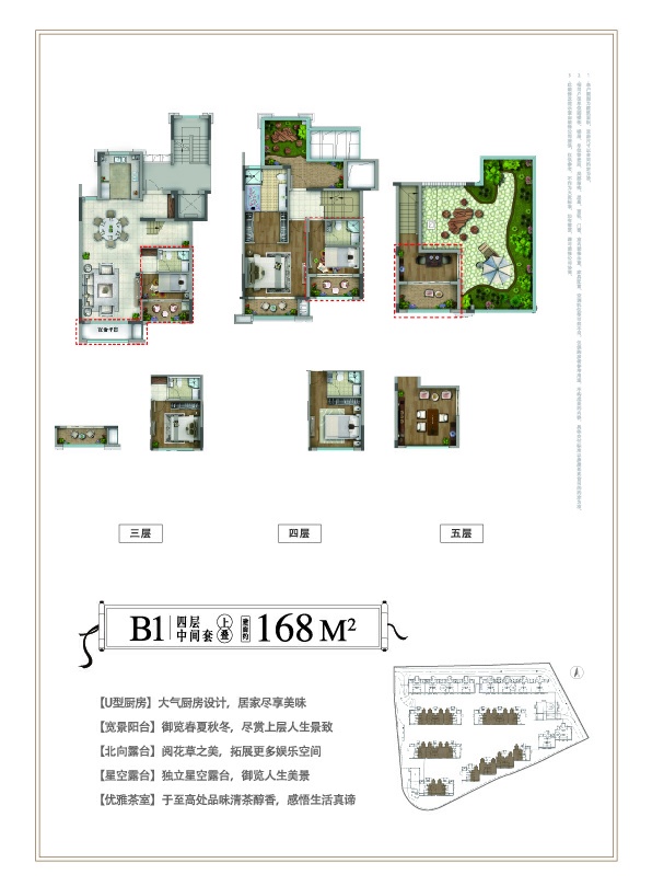 大发熙悦湖山府户型,B1户型