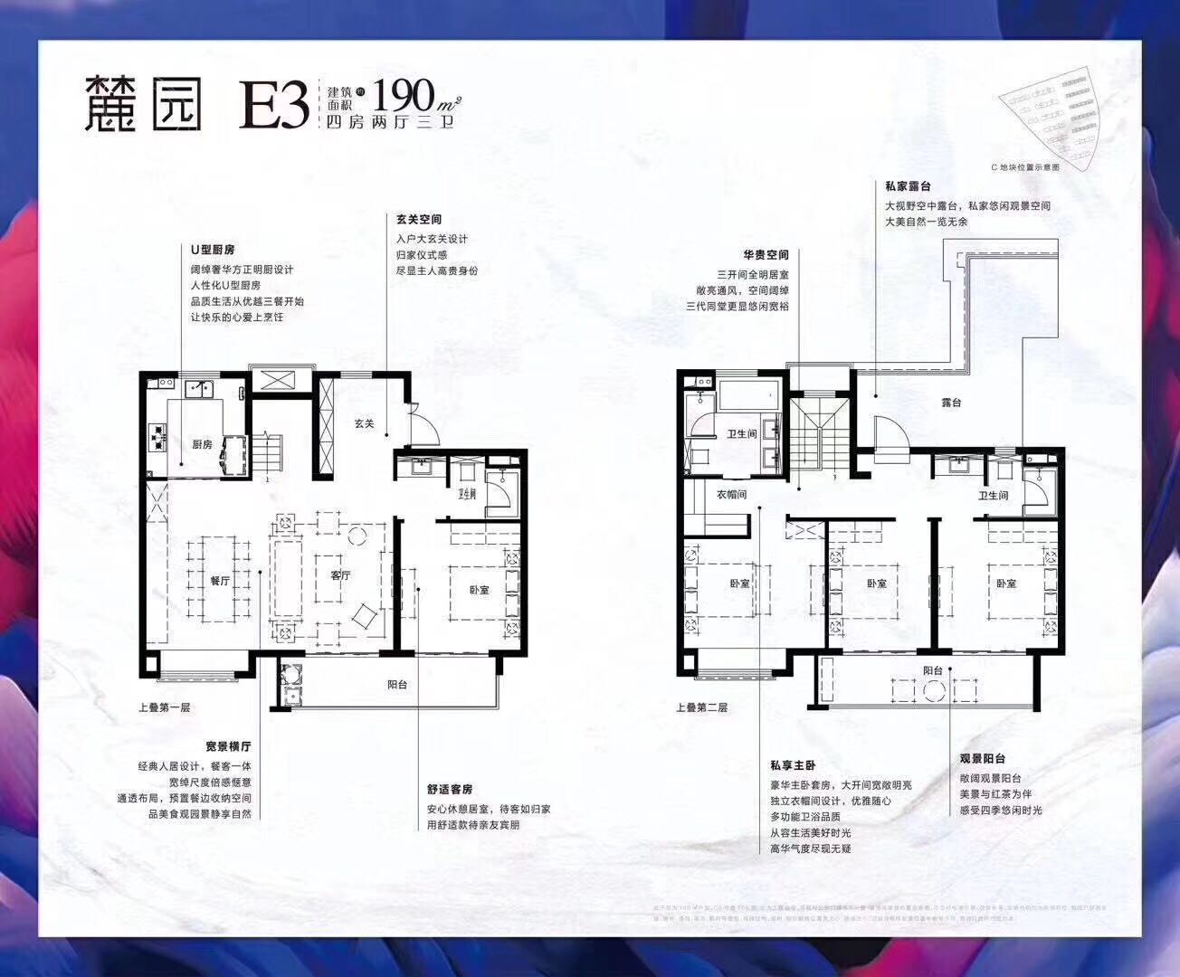 华侨城翡翠天域户型,E3户型