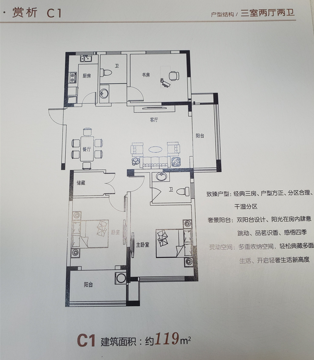 华泰南苑户型,C1户型