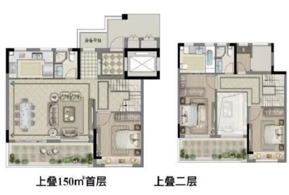 镇江颐景园户型,上叠别墅