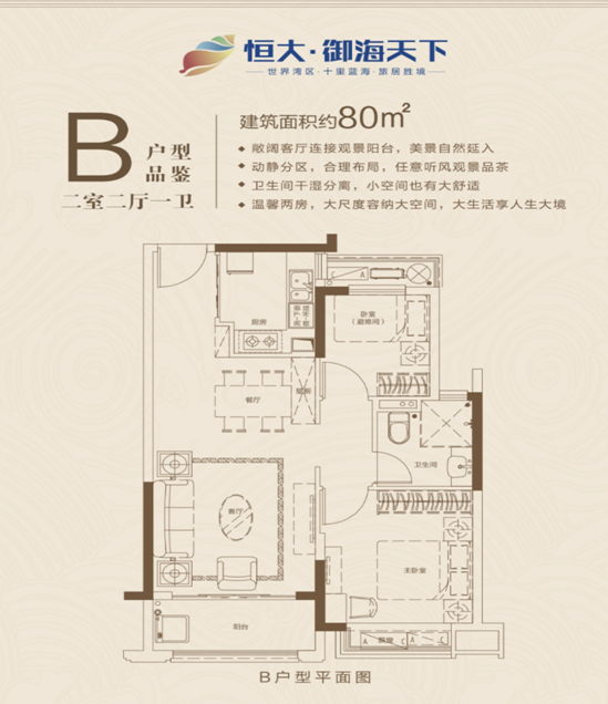 恒大御海天下户型,B户型