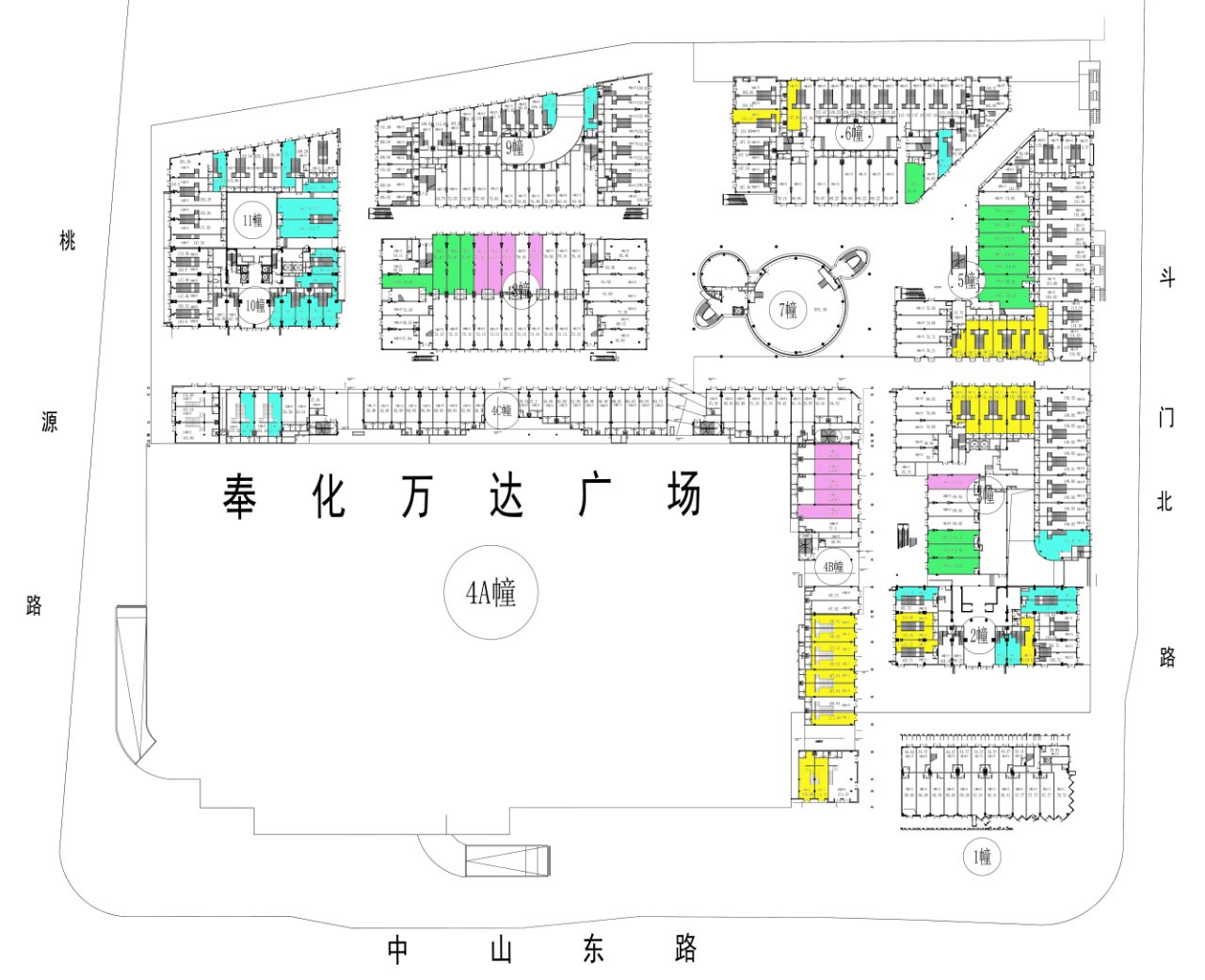 奉化万达广场户型,4A幢平面