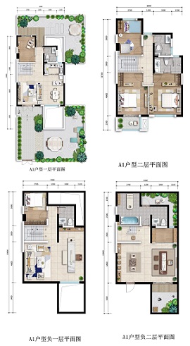 七彩云南古滇名城A1户型底town洋房户型图