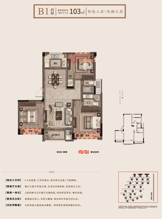 新市江南府B1户型户型图