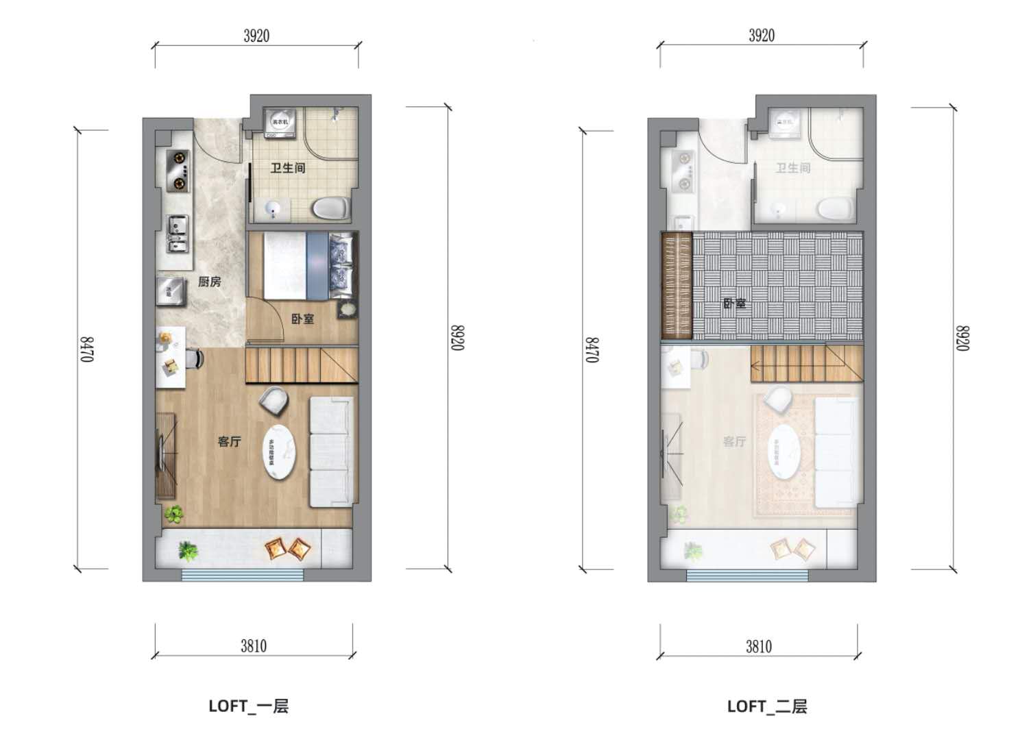 远景悦公馆户型,双钥匙，LOFT通用