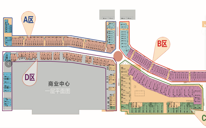 上海金山万达广场户型,商铺平面图