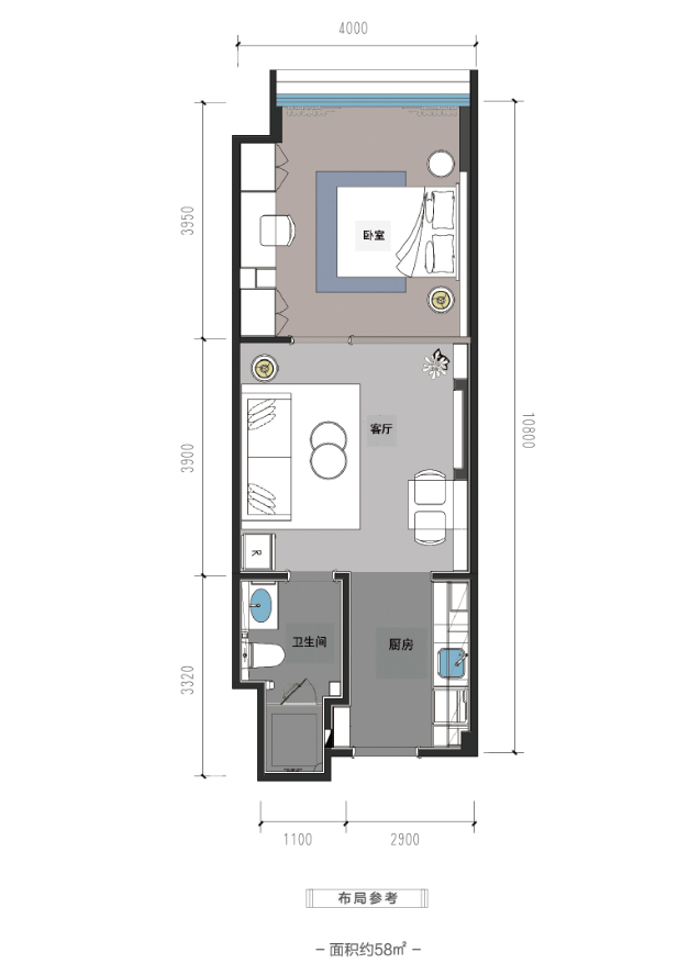 海王康山壹号A户型户型图