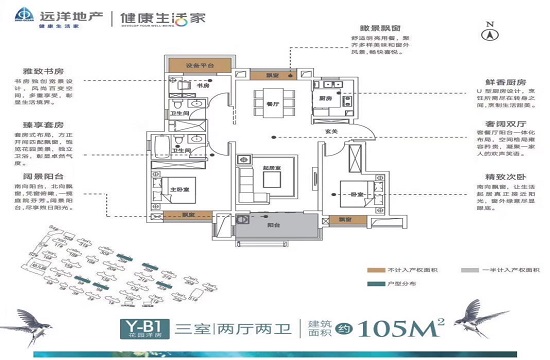 远洋庐玥风景户型,C户型