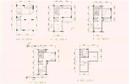 美的明湖户型,215方别墅