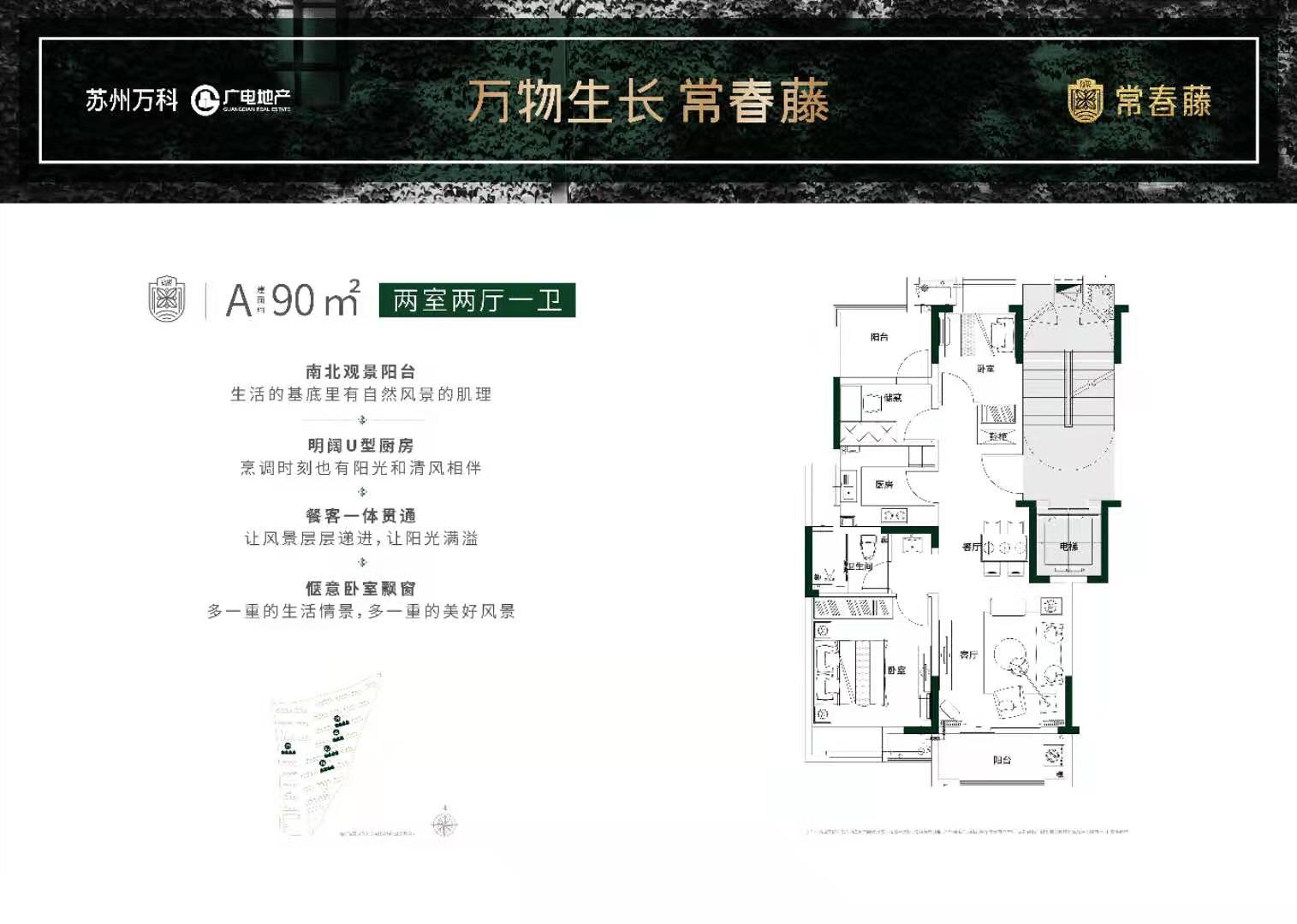 万科常春藤户型,A户型