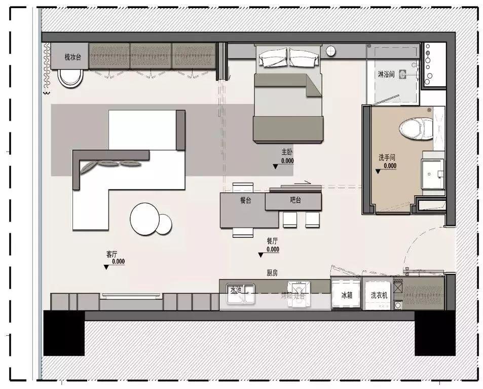 新世界翡郦中心A户型户型图