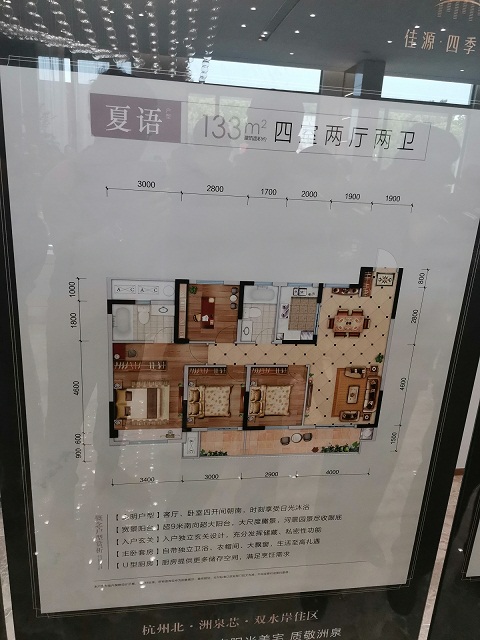 桐乡四季湘洲B户型户型图