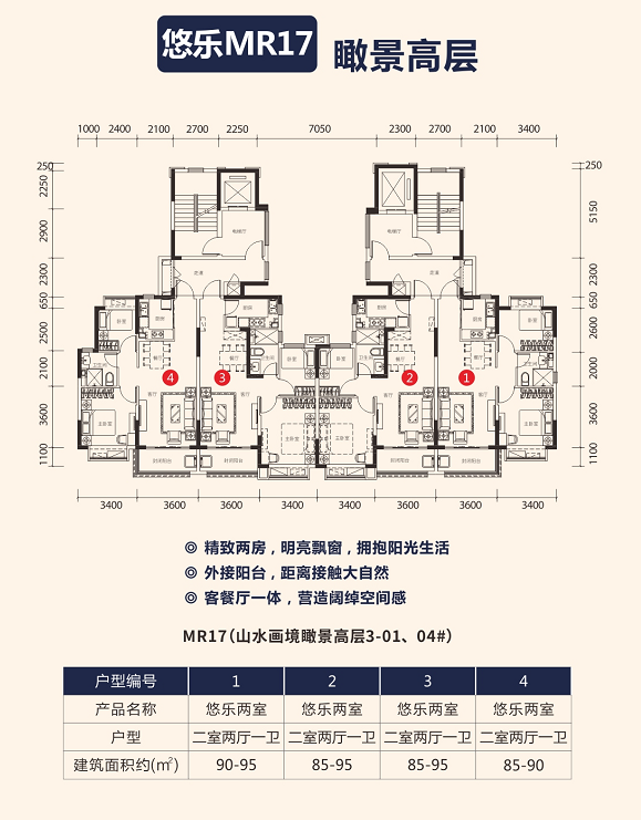 梓山湖恒大养生谷户型,高层户型图