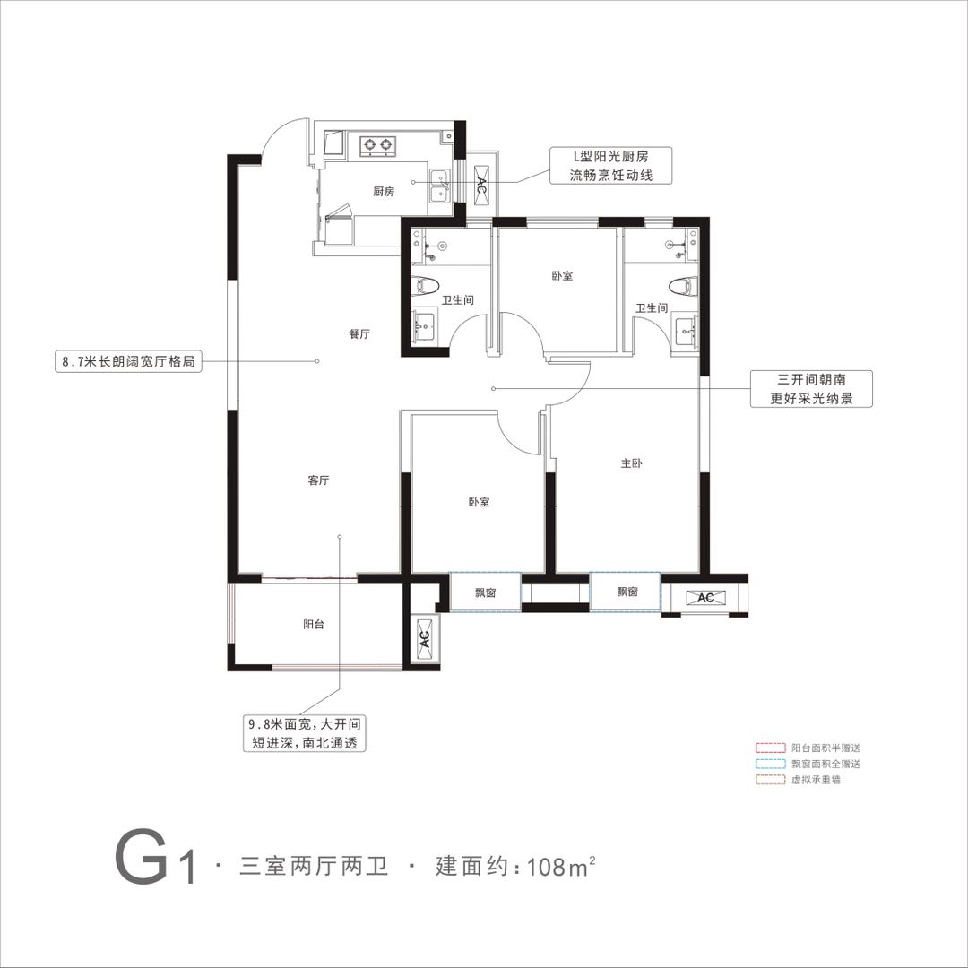 中建锦绣楚城户型,G1户型