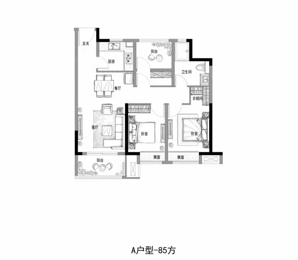 时代春语花庭户型A户型图