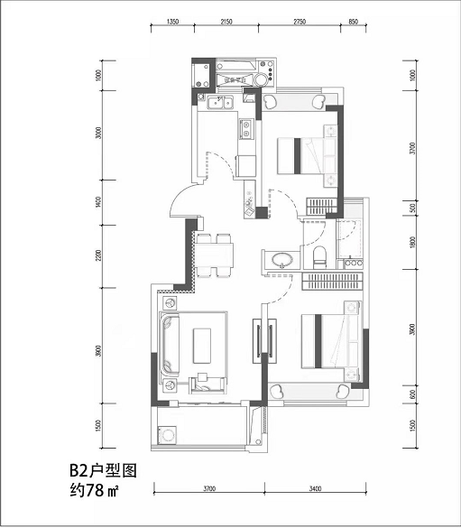 大家美颂户型,B2