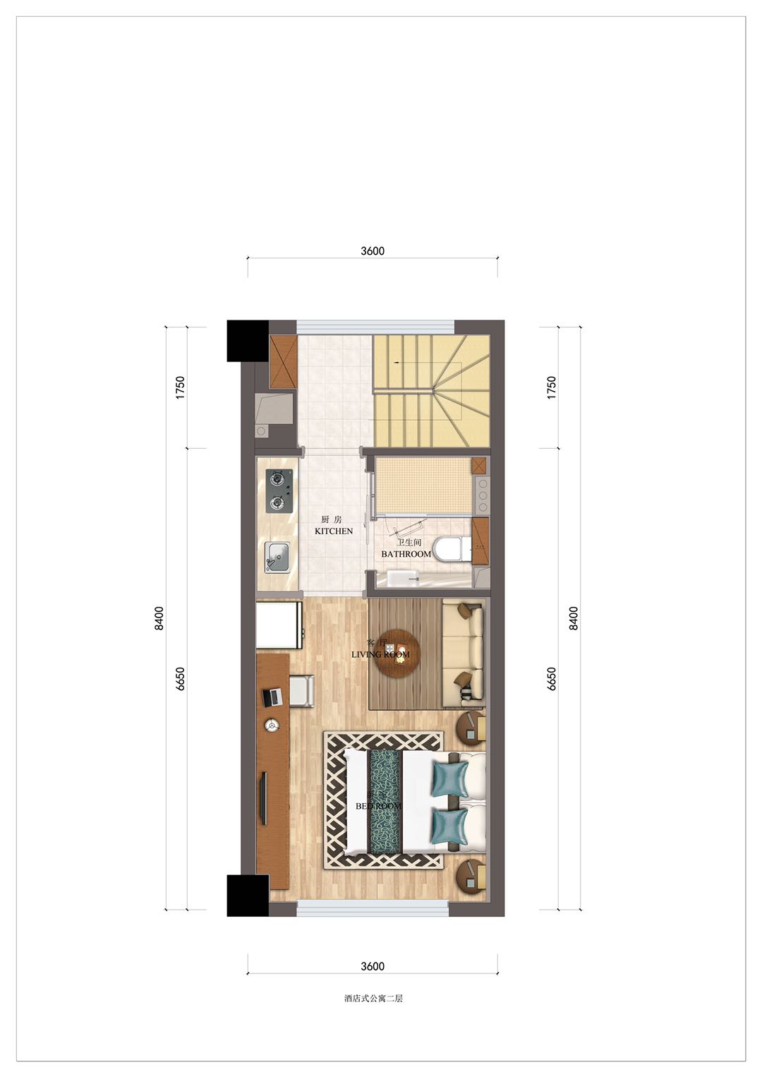 德信碧桂园印澜府公寓酒店公寓2层户型图