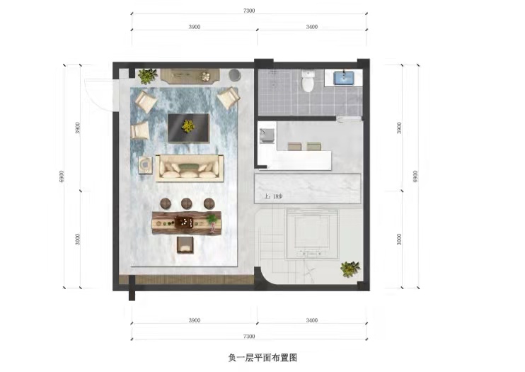 荣上青云府户型,地下室