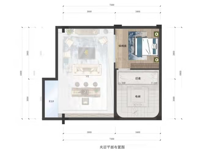 荣上青云府地下室夹层户型图