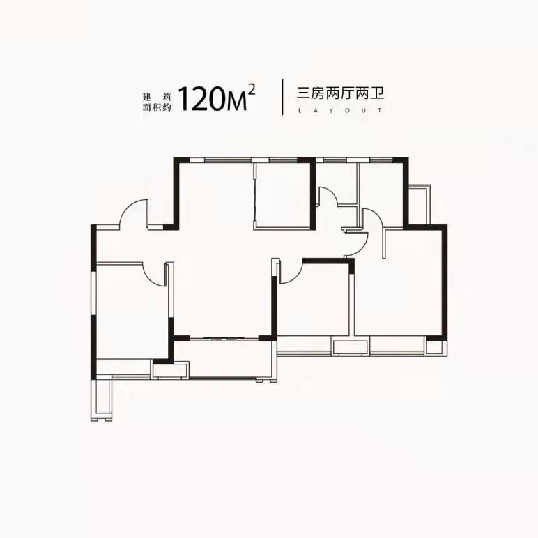 三金祥云户型,120户型图