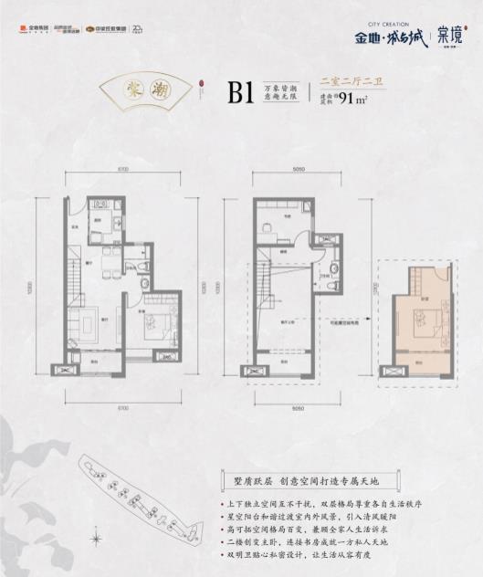 金地城与城艺境户型-小柯网